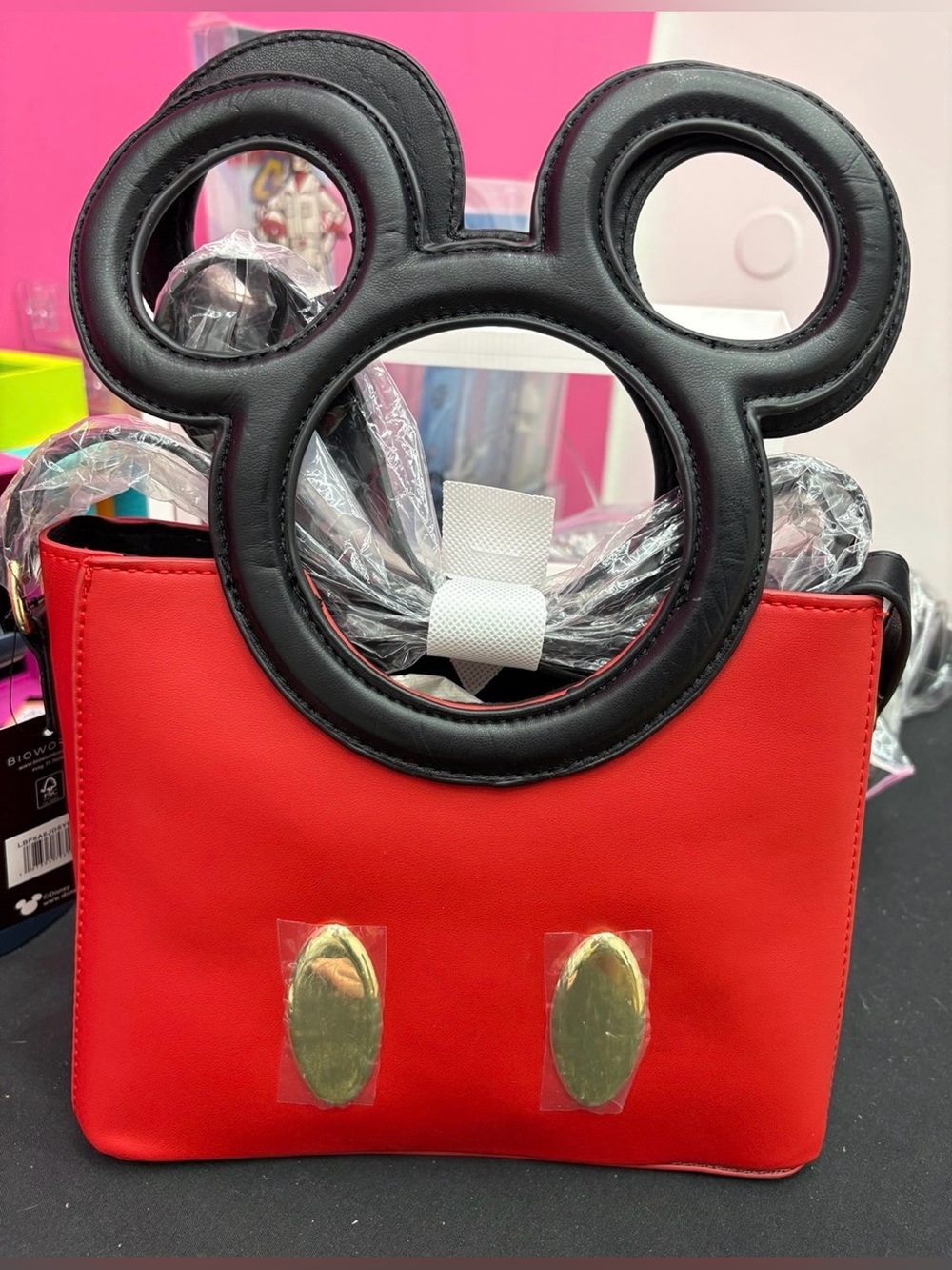 Bioworld Mickey Mouse Silhouette Handle Crossbody Bag